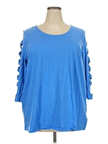 Roaman's 3/4 Sleeve Top (view 1)