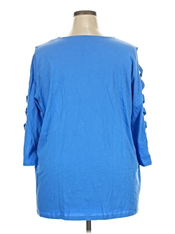Roaman's 3/4 Sleeve Top (view 2)