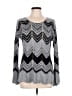 Ashley Stewart Chevron-herringbone Silver Pullover Sweater Size 12 - photo 1