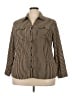 NY Collection Stripes Brown 3/4 Sleeve Blouse Size 3X - photo 1