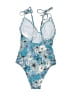 Xhilaration Floral Blue One Piece Swimsuit Size XS - photo 2