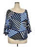 Ashley Stewart Blue 3/4 Sleeve Blouse Size 26 - photo 1