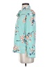 Forever 21 100% Polyester Floral Teal Long Sleeve Blouse Size S - photo 5