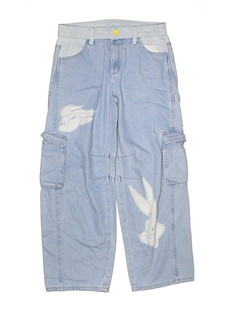 Pre-owned Justice Kids' Jeans In Blue