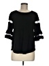 Adrianna Papell Black 3/4 Sleeve Top Size M - photo 1