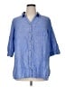 Catherines Blue 3/4 Sleeve Button-Down Shirt Size 0X - photo 1