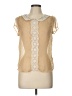 Dolled Up 100% Polyester Tan Sleeveless Blouse Size L - photo 1