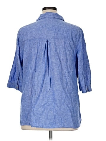 Catherines 3/4 Sleeve Button-Down Shirt (view 2)