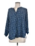 Jachs Girlfriend 100% Polyester Blue 3/4 Sleeve Blouse Size M - photo 1