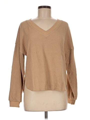 Madewell Waffle Knit V-Neck Long-Sleeve Sweater (view 1)