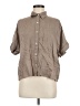 Fun2Fun Brown 3/4 Sleeve Button-Down Shirt Size M - photo 1