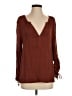 Point Sur Brown Long Sleeve Blouse Size S - photo 1