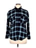 BP. Plaid Blue Long Sleeve Button-Down Shirt Size XL - photo 1