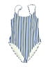 Old Navy Stripes Blue One Piece Swimsuit Size XS - photo 1