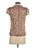 Zara Basic Floral Tan Short Sleeve Blouse Size S - photo 2