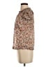 Zara Basic Floral Tan Short Sleeve Blouse Size S - photo 5