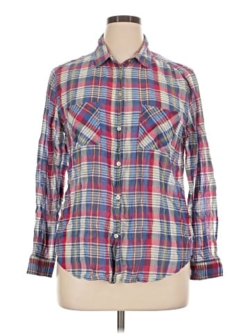 American Eagle Outfitters Long Sleeve Button-Down Shirt (view 1)