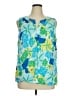Talbots 100% Linen Blue Sleeveless Blouse Size XL - photo 1
