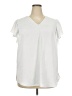 Adrianna Papell 100% Polyester White Short Sleeve Top Size 2X - photo 1