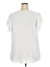 Adrianna Papell 100% Polyester White Short Sleeve Top Size 2X - photo 2