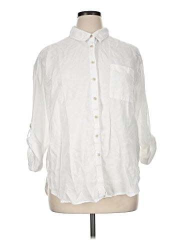 Lands' End 3/4 Sleeve Button-Down Shirt (view 1)