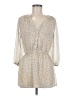 Mossimo Supply Co. 100% Polyester Ivory Casual Dress Size M - photo 1