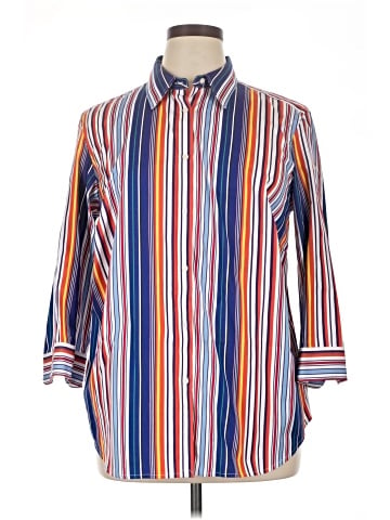 Lauren by Ralph Lauren 3/4 Sleeve Button-Down Shirt (view 1)