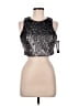 Xscape Silver Sleeveless Top Size 8 - photo 1