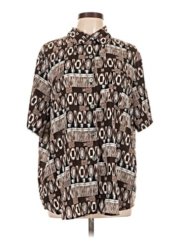 Unbranded Short Sleeve Button-Down Shirt (view 1)