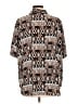 Unbranded Print Brown Short Sleeve Button-Down Shirt Size 13 - photo 2