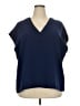 Angels 100% Polyester Blue Short Sleeve Blouse Size 2X - photo 1