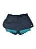 Layer 8 100% Polyester Color Block Teal Athletic Shorts Size S - photo 1