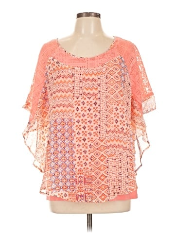 NY Collection Short Sleeve Blouse (view 1)