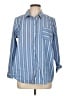 J.Jill Stripes Blue Long Sleeve Button-Down Shirt Size Lg Petite - photo 1