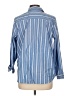J.Jill Stripes Blue Long Sleeve Button-Down Shirt Size Lg Petite - photo 2