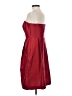 Ann Taylor 100% Silk Red Cocktail Dress Size 2 - photo 2
