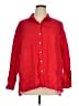 J.Jill 100% Linen Solid Red 3/4 Sleeve Button-Down Shirt Size XL - photo 1
