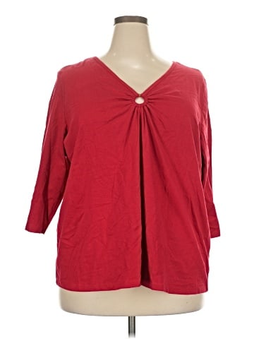 Roaman's 3/4 Sleeve Top (view 1)