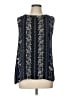 Ann Taylor LOFT 100% Polyester Blue Sleeveless Blouse Size L - photo 1