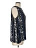 Ann Taylor LOFT 100% Polyester Blue Sleeveless Blouse Size L - photo 4