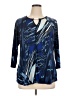 Avenue 100% Polyester Blue 3/4 Sleeve Top Size 14 Plus - photo 1