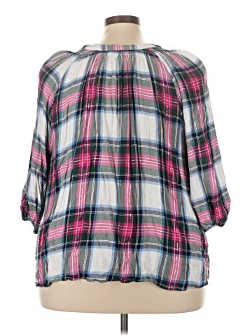 Crown & Ivy 3/4 Sleeve Button-Down Shirt (view 2)