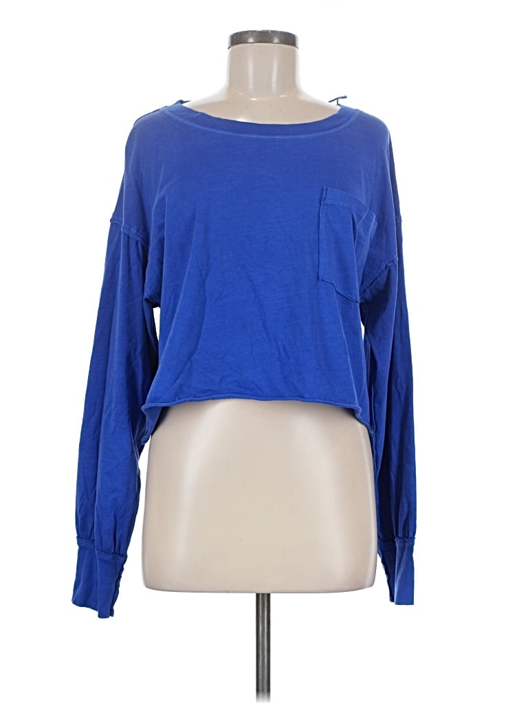 Pre-owned We The Free Long Sleeve T-shirt In Blue