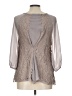 Final Touch Gray 3/4 Sleeve Blouse Size L - photo 2