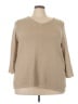 Talbots Outlet Metallic Tan Pullover Sweater Size 3X - photo 1