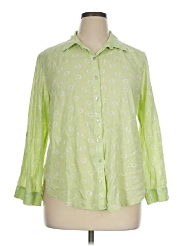Chico's 3/4 Sleeve Button-Down Shirt (view 1)