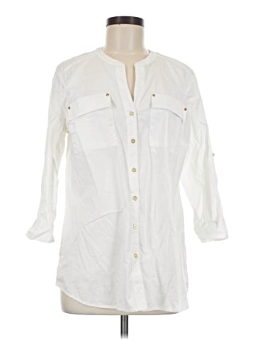 Harve Benard 3/4 Sleeve Button-Down Shirt (view 1)