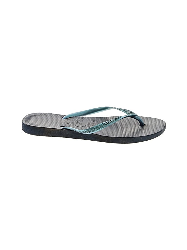 Pre-owned Havaianas Flip Flops In Teal