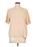 Impressions 100% Polyester Tan Short Sleeve Blouse Size L - photo 1