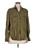 Theory Solid Green Long Sleeve Button-Down Shirt Size M - photo 1